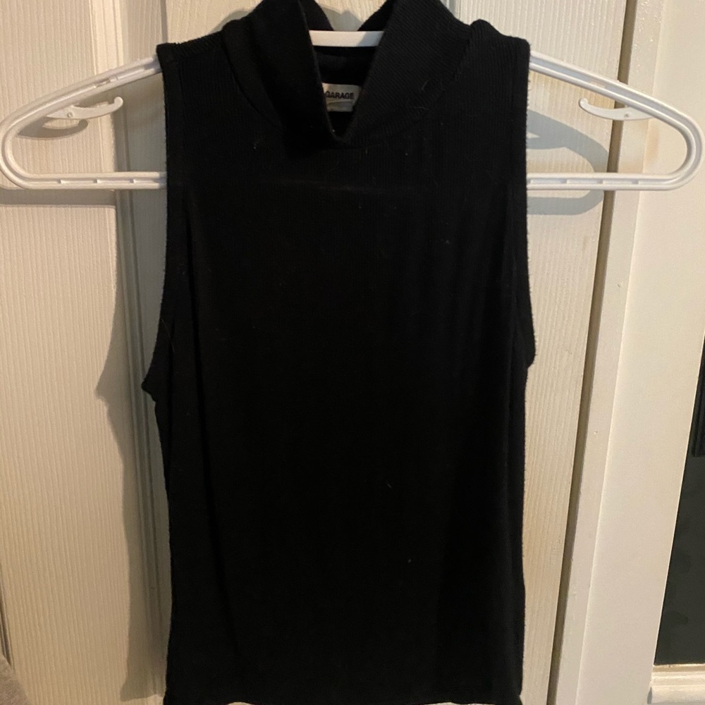 Garage Mock Neck Sleeveless Top Slightly Cropped EUC